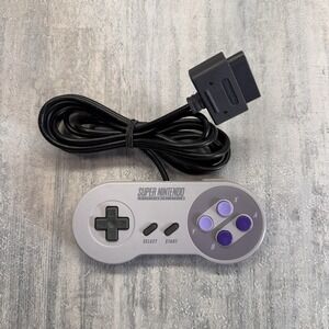 Official Nintendo SNES Super Nintendo Gray Controller OEM